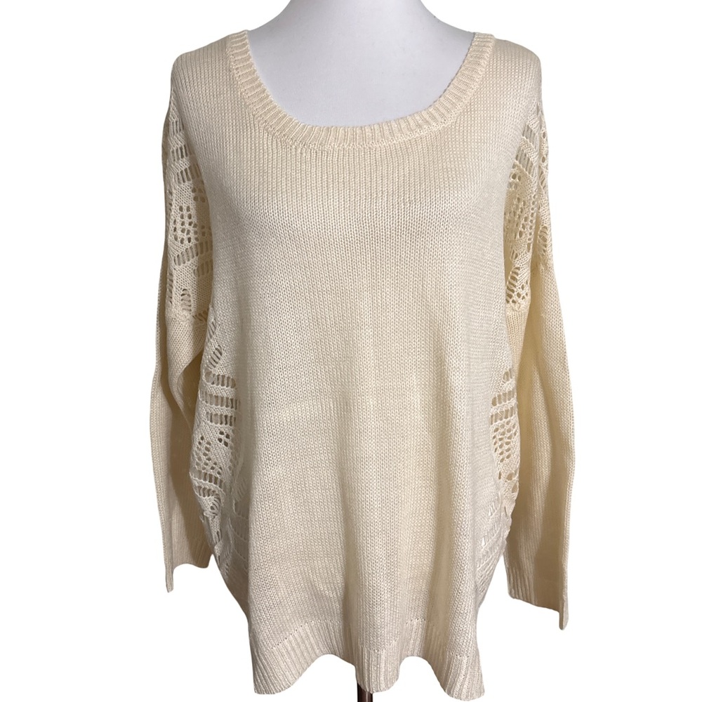 Mine Cream Scoop Neck Women's Sweater